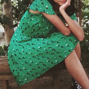 Francesca’s Green Flowy Dress